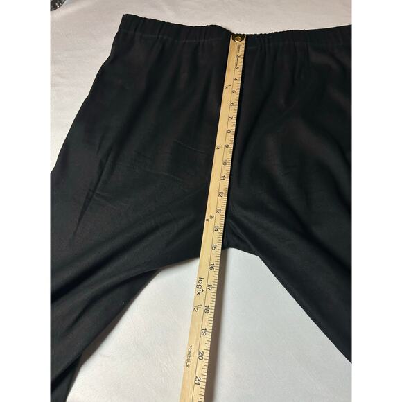 J. Jill Linen Black Women's Pants Elastic back Sz L stretch pull on Straight leg - Picture 5 of 9